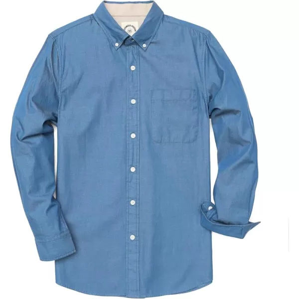 Dubinik® Mens Button Down Long Sleeve Shirts 100% Cotton Plaid Casual Shirt with Pocket