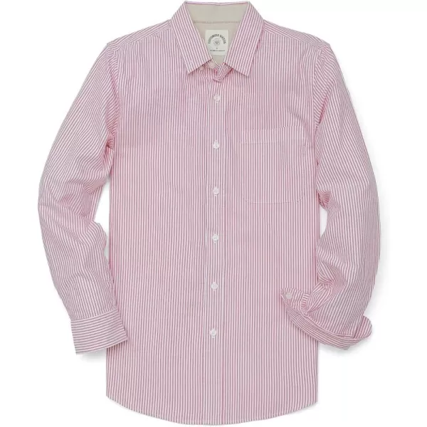 Dubinik® Mens Button Down Long Sleeve Shirts 100% Cotton Plaid Casual Shirt with Pocket