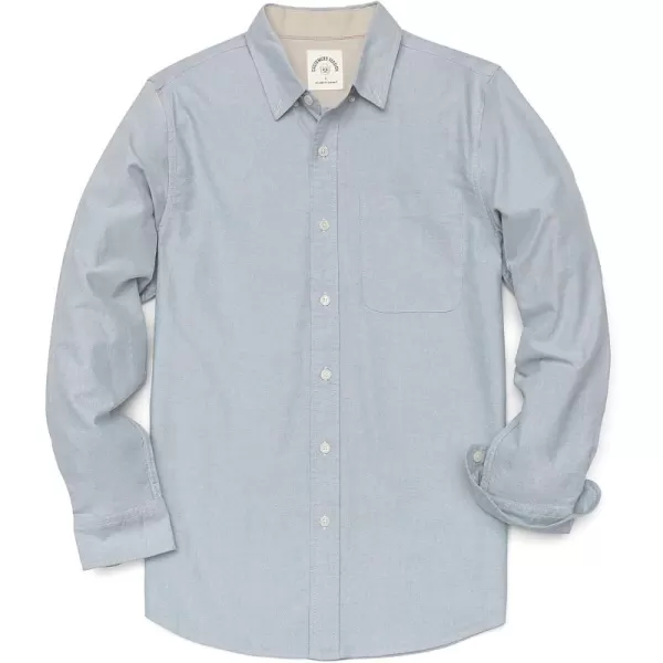 Dubinik® Mens Button Down Long Sleeve Shirts 100% Cotton Plaid Casual Shirt with Pocket