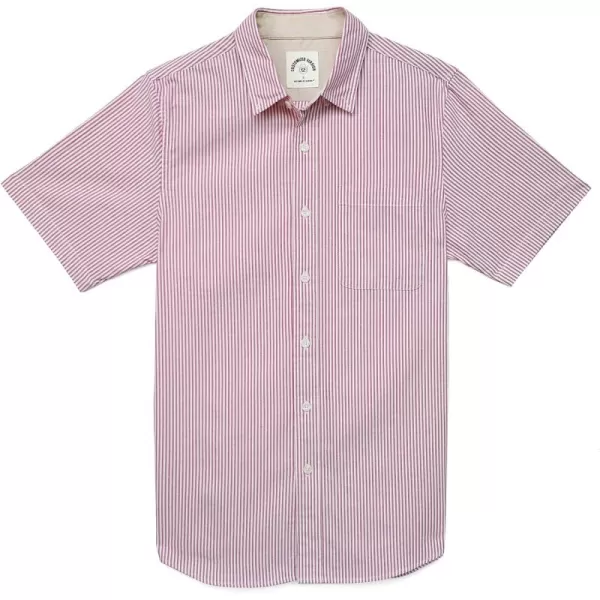 Dubinik® Mens Button Down Short Sleeve Shirt 100% Cotton Plaid Casual Oxford Shirts with Pocket