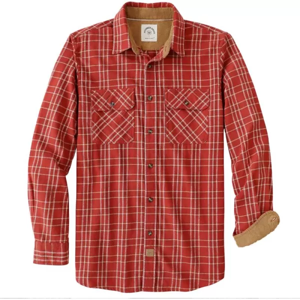 Dubinik® Mens Flannel Shirt Long Sleeve Button Down Plaid All Cotton Soft Brushed Flannel Shirt for Men Utility Casual Shirt