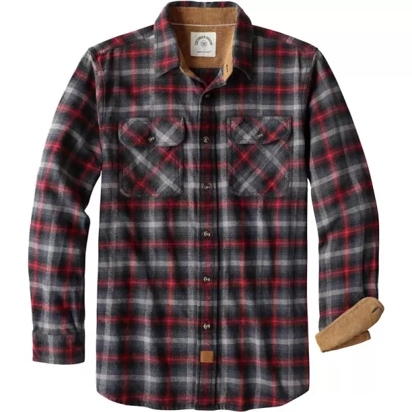 Dubinik® Mens Flannel Shirt Long Sleeve Button Down Plaid All Cotton Soft Brushed Flannel Shirt for Men Utility Casual Shirt