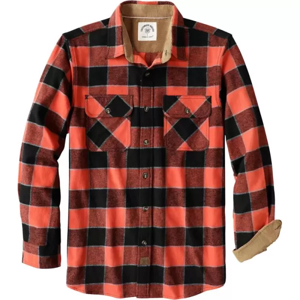 Dubinik® Mens Flannel Shirt Long Sleeve Button Down Plaid All Cotton Soft Brushed Flannel Shirt for Men Utility Casual Shirt