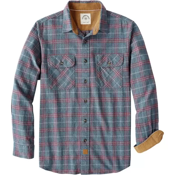 Dubinik® Mens Flannel Shirt Long Sleeve Button Down Plaid All Cotton Soft Brushed Flannel Shirt for Men Utility Casual Shirt