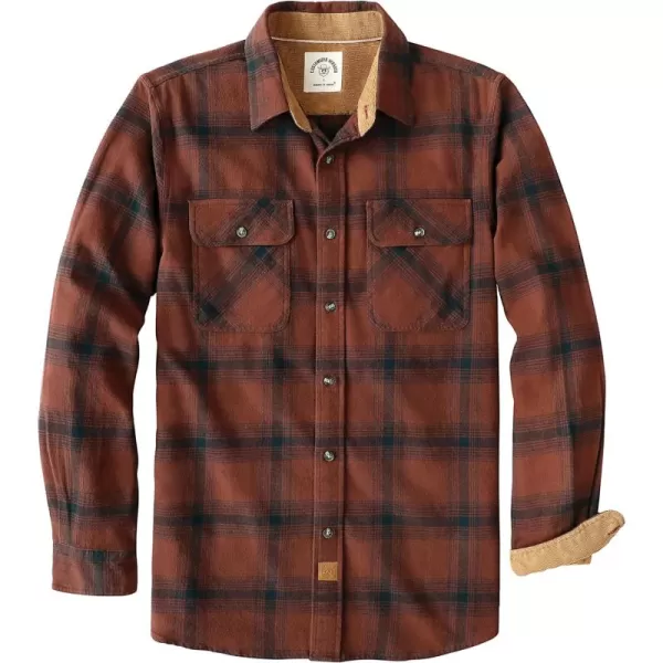 Dubinik® Mens Flannel Shirt Long Sleeve Button Down Plaid All Cotton Soft Brushed Flannel Shirt for Men Utility Casual Shirt