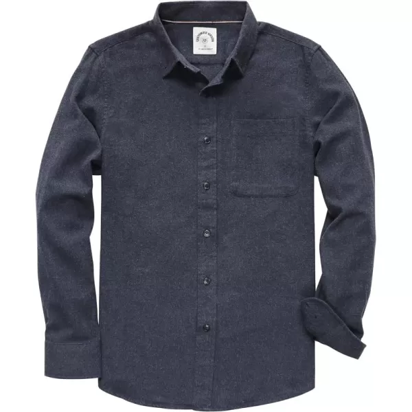 Dubinik® Mens Flannel Shirt Long Sleeve Plaid Flannel Shirt for Men Soft 100% Cotton Casual Button Down Shirts Regular Fit