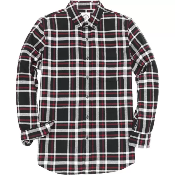 Dubinik® Mens Flannel Shirt Long Sleeve Plaid Flannel Shirt for Men Soft 100% Cotton Casual Button Down Shirts Regular Fit