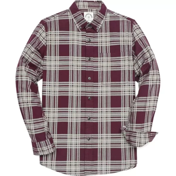 Dubinik® Mens Flannel Shirt Long Sleeve Plaid Flannel Shirt for Men Soft 100% Cotton Casual Button Down Shirts Regular Fit