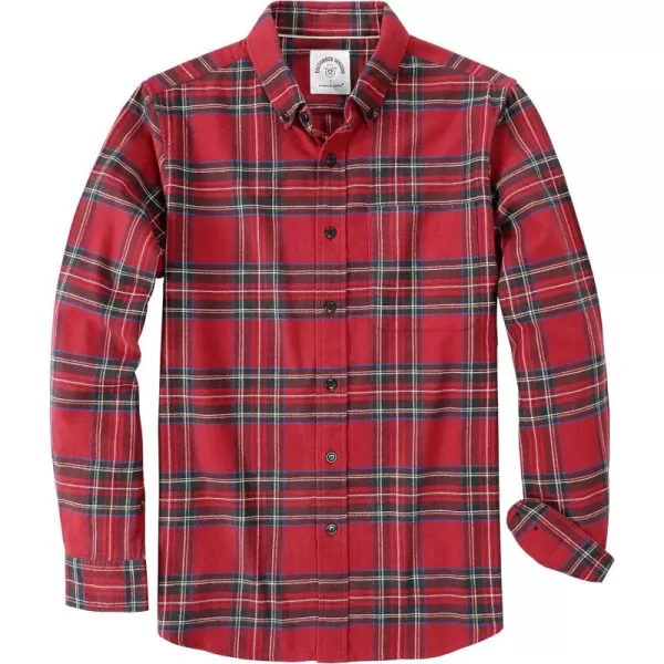 Dubinik® Mens Flannel Shirt Long Sleeve Plaid Flannel Shirt for Men Soft 100% Cotton Casual Button Down Shirts Regular Fit