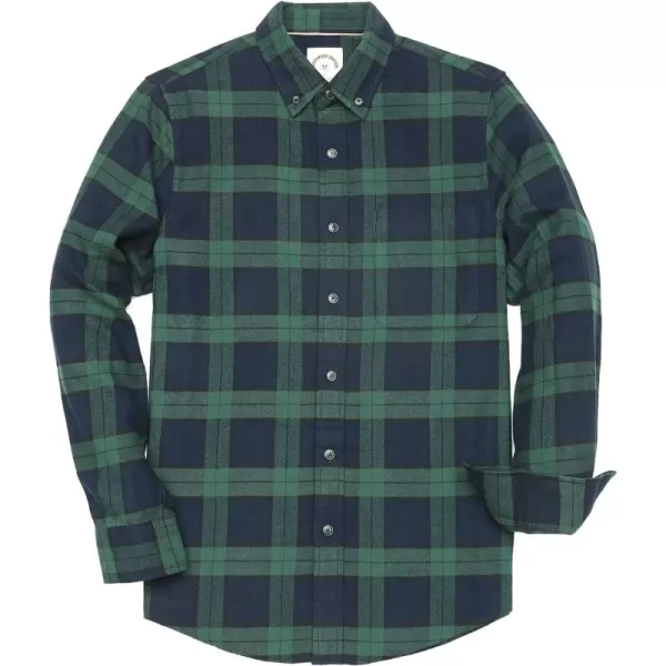 Dubinik® Mens Flannel Shirt Long Sleeve Plaid Flannel Shirt for Men Soft 100% Cotton Casual Button Down Shirts Regular Fit