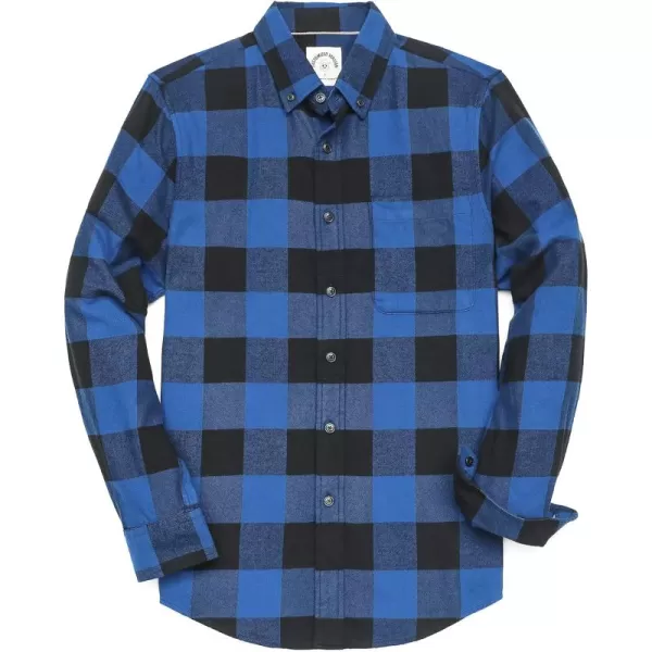 Dubinik® Mens Flannel Shirt Long Sleeve Plaid Flannel Shirt for Men Soft 100% Cotton Casual Button Down Shirts Regular Fit