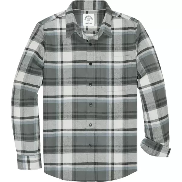 Dubinik® Mens Flannel Shirt Long Sleeve Plaid Flannel Shirt for Men Soft 100% Cotton Casual Button Down Shirts Regular Fit