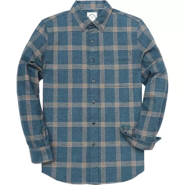 Dubinik® Mens Flannel Shirt Long Sleeve Plaid Flannel Shirt for Men Soft 100% Cotton Casual Button Down Shirts Regular Fit