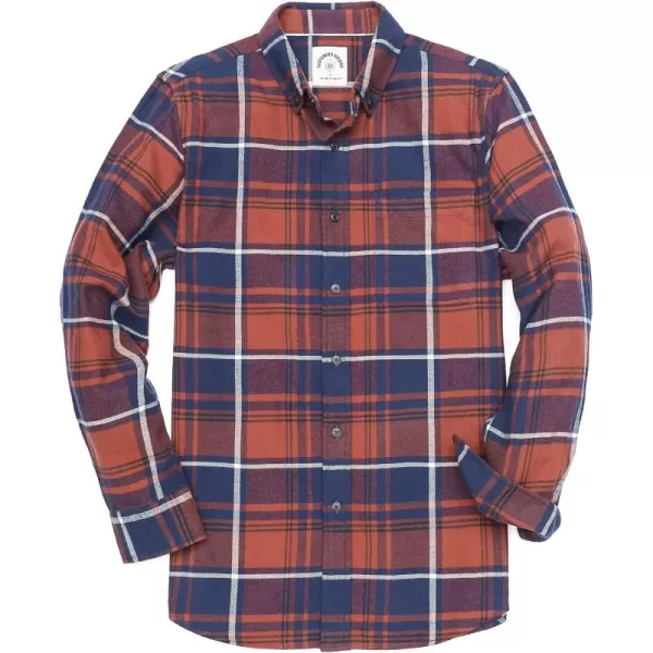Dubinik® Mens Flannel Shirt Long Sleeve Plaid Flannel Shirt for Men Soft 100% Cotton Casual Button Down Shirts Regular Fit