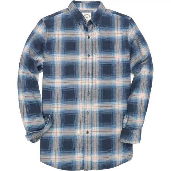 Dubinik® Mens Flannel Shirt Long Sleeve Plaid Flannel Shirt for Men Soft 100% Cotton Casual Button Down Shirts Regular Fit