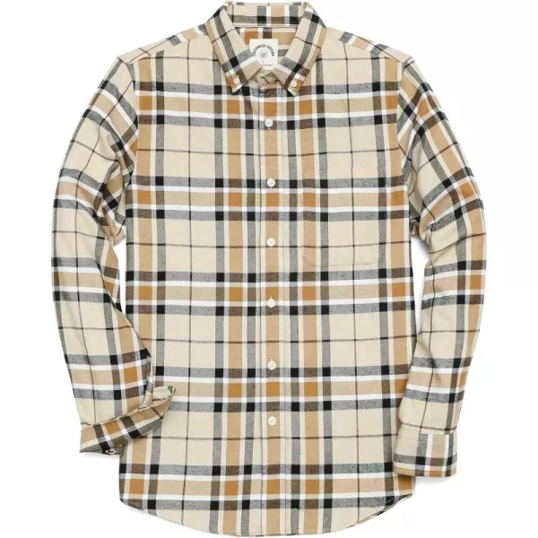 Dubinik® Mens Flannel Shirt Long Sleeve Plaid Flannel Shirt for Men Soft 100% Cotton Casual Button Down Shirts Regular Fit