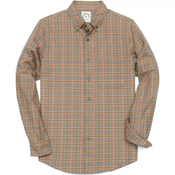 Dubinik® Mens Flannel Shirt Long Sleeve Plaid Flannel Shirt for Men Soft 100% Cotton Casual Button Down Shirts Regular Fit