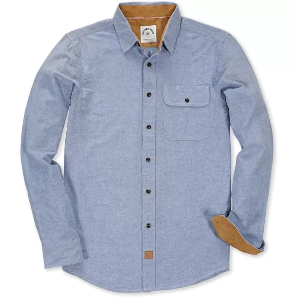 Dubinik® Mens Flannel Shirts Long Sleeve Flannel Shirt for Men Casual Button Down Brushed 100% Cotton Shirt