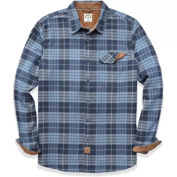 Dubinik® Mens Flannel Shirts Long Sleeve Flannel Shirt for Men Casual Button Down Brushed 100% Cotton Shirt
