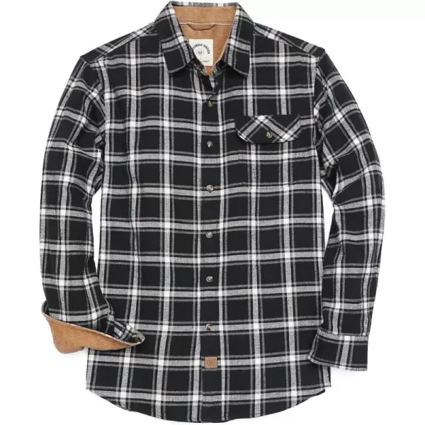 Dubinik® Mens Flannel Shirts Long Sleeve Flannel Shirt for Men Casual Button Down Brushed 100% Cotton Shirt