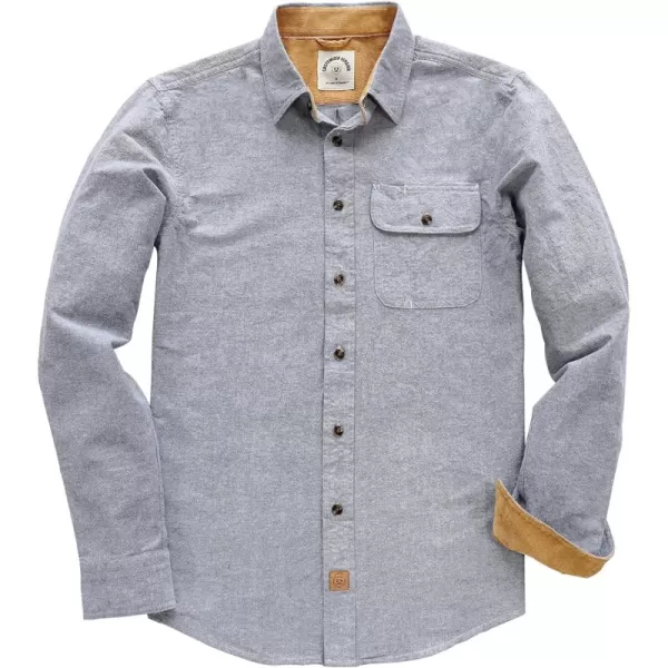 Dubinik® Mens Flannel Shirts Long Sleeve Flannel Shirt for Men Casual Button Down Brushed 100% Cotton Shirt