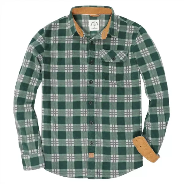 Dubinik® Mens Flannel Shirts Long Sleeve Flannel Shirt for Men Casual Button Down Brushed 100% Cotton Shirt