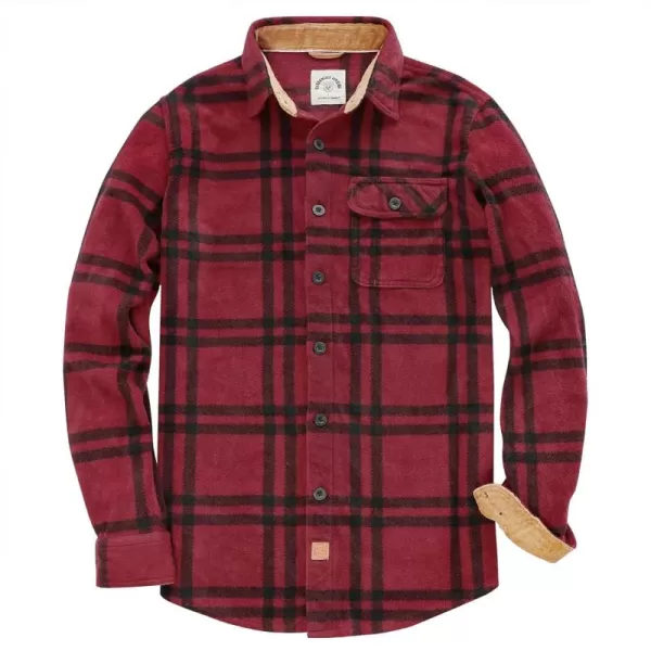 Dubinik® Mens Flannel Shirts Long Sleeve Flannel Shirt for Men Casual Button Down Brushed 100% Cotton Shirt