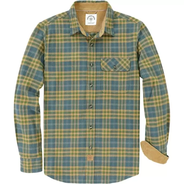 Dubinik® Mens Flannel Shirts Long Sleeve Flannel Shirt for Men Casual Button Down Brushed 100% Cotton Shirt