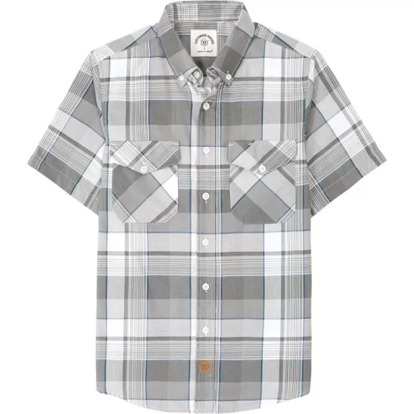 Dubinik® Mens Short Sleeve Button Down Mens Button Up Short Sleeve Two Pockets Soft Vintage Regular Fit Mens Casual Shirts