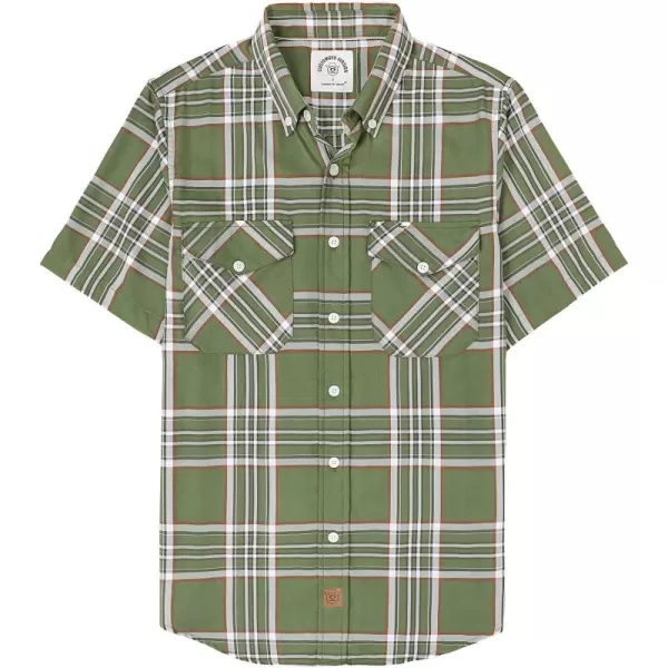 Dubinik® Mens Short Sleeve Button Down Mens Button Up Short Sleeve Two Pockets Soft Vintage Regular Fit Mens Casual Shirts