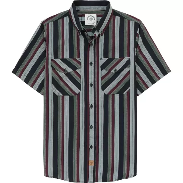 Dubinik® Mens Short Sleeve Button Down Mens Button Up Short Sleeve Two Pockets Soft Vintage Regular Fit Mens Casual Shirts