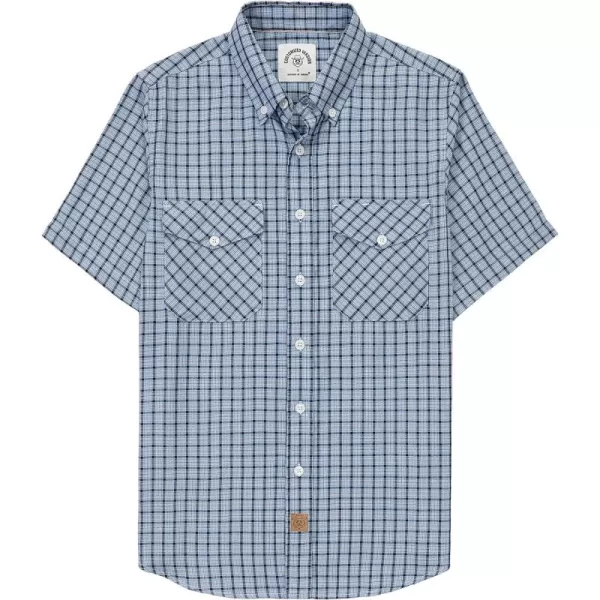 Dubinik® Mens Short Sleeve Button Down Mens Button Up Short Sleeve Two Pockets Soft Vintage Regular Fit Mens Casual Shirts