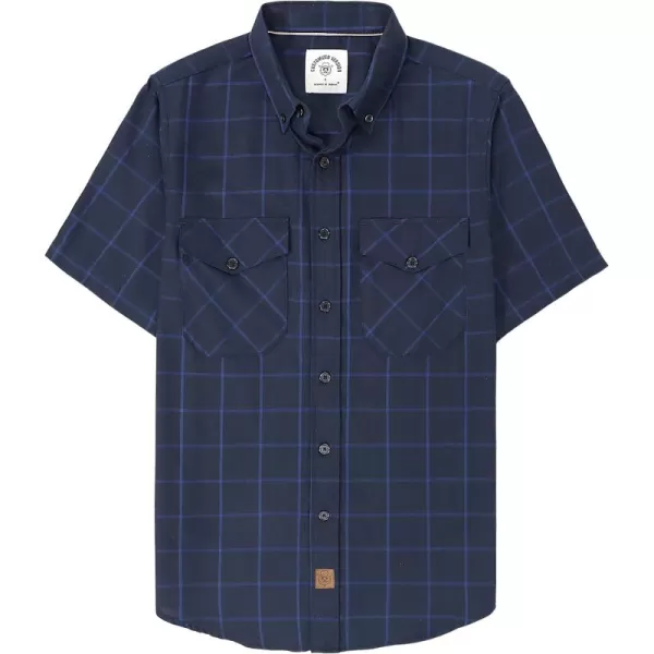 Dubinik® Mens Short Sleeve Button Down Mens Button Up Short Sleeve Two Pockets Soft Vintage Regular Fit Mens Casual Shirts