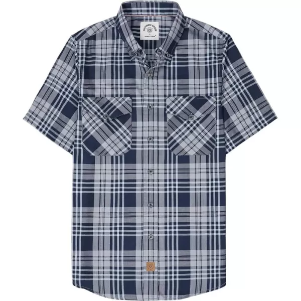 Dubinik® Mens Short Sleeve Button Down Mens Button Up Short Sleeve Two Pockets Soft Vintage Regular Fit Mens Casual Shirts