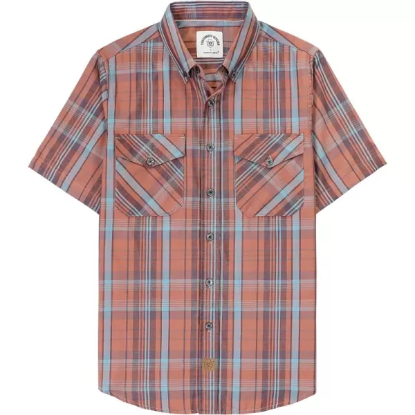 Dubinik® Mens Short Sleeve Button Down Mens Button Up Short Sleeve Two Pockets Soft Vintage Regular Fit Mens Casual Shirts