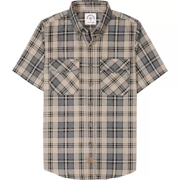 Dubinik® Mens Short Sleeve Button Down Mens Button Up Short Sleeve Two Pockets Soft Vintage Regular Fit Mens Casual Shirts
