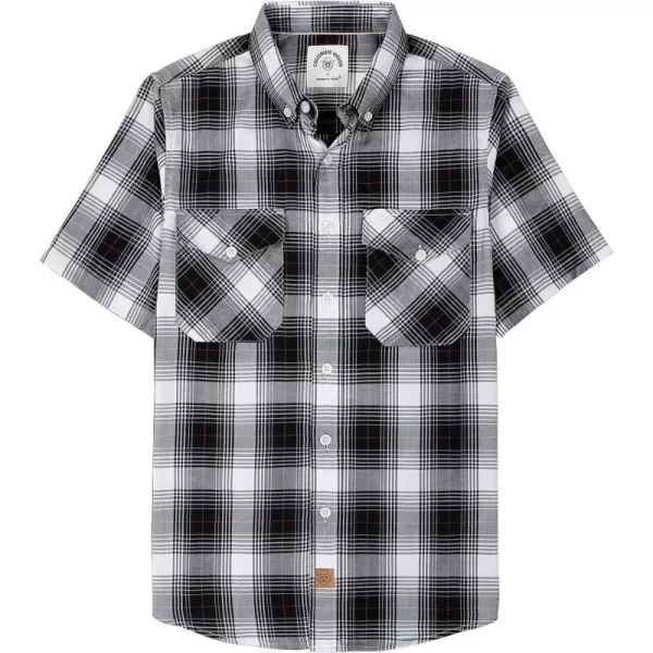 Dubinik® Mens Short Sleeve Button Down Mens Button Up Short Sleeve Two Pockets Soft Vintage Regular Fit Mens Casual Shirts