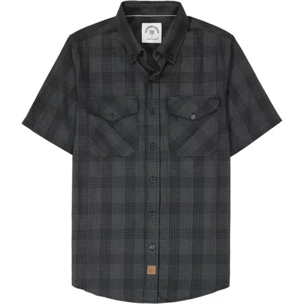 Dubinik® Mens Short Sleeve Button Down Mens Button Up Short Sleeve Two Pockets Soft Vintage Regular Fit Mens Casual Shirts