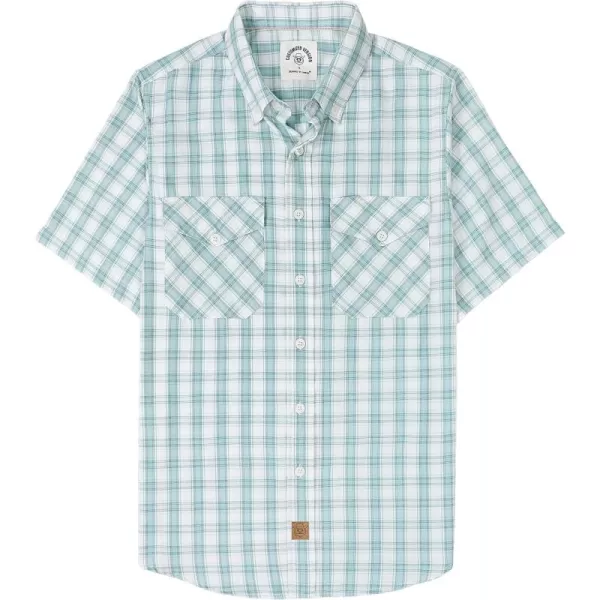 Dubinik® Mens Short Sleeve Button Down Mens Button Up Short Sleeve Two Pockets Soft Vintage Regular Fit Mens Casual Shirts