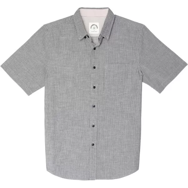 Dubinik® Mens Short Sleeve Button Down Shirts 100% Cotton Plaid Men's Casual Button-Down Shirts with Pocket