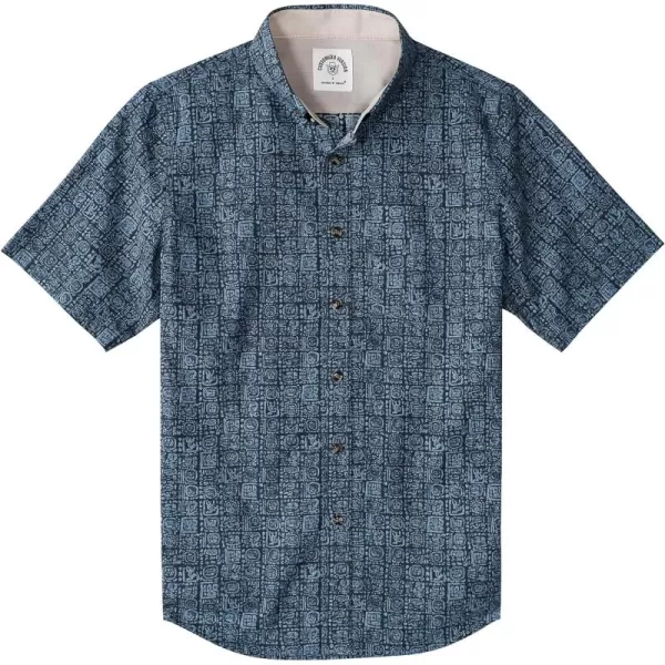 Navy Blue Graffiti Print