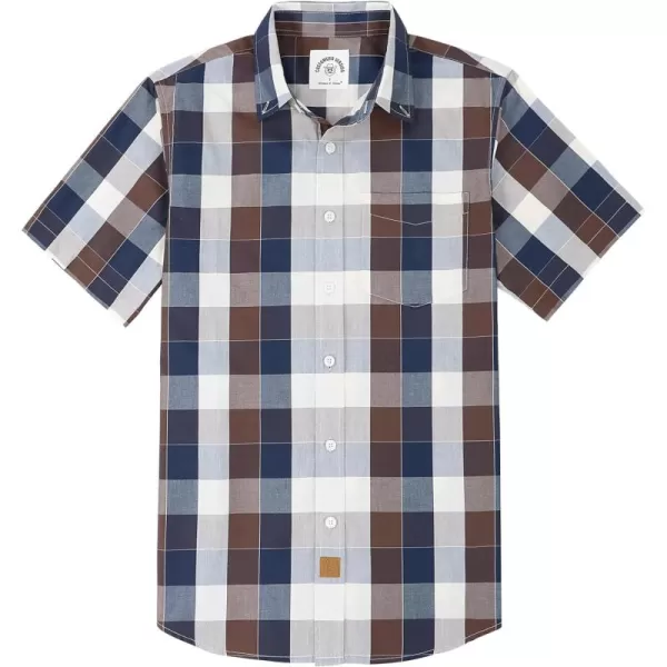 Dubinik® Mens Short Sleeve Button Down Shirts Summer Vintage Short Sleeve Button Down Men Lightweight Men's Casual Shirts