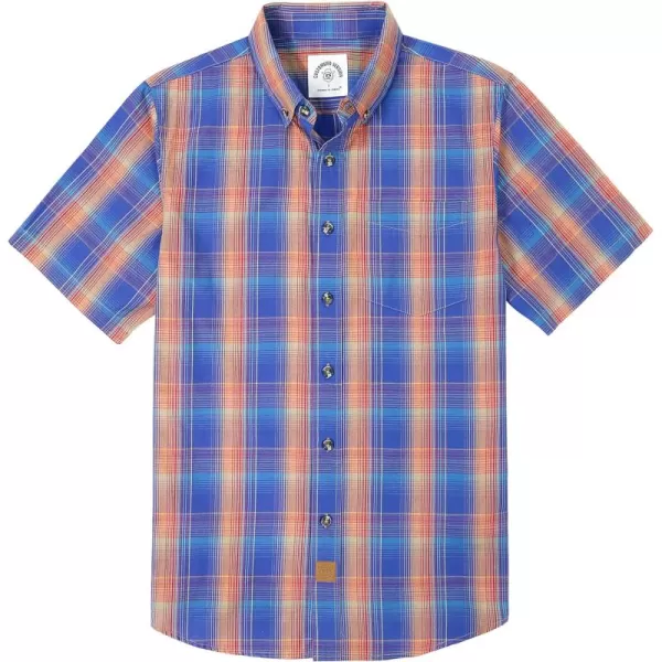 Dubinik® Mens Short Sleeve Button Down Shirts Summer Vintage Short Sleeve Button Down Men Lightweight Men's Casual Shirts