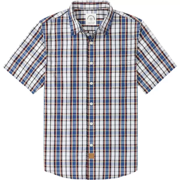 Dubinik® Mens Short Sleeve Button Down Shirts Summer Vintage Short Sleeve Button Down Men Lightweight Men's Casual Shirts