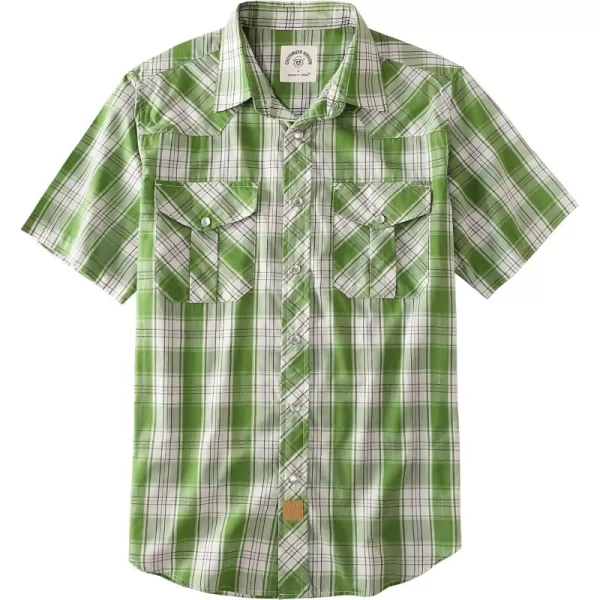 Dubinik® Western Shirts for Men Short Sleeve Plaid Pearl Snap Shirts for Men Button Up Shirt Cowboy Casual Work Shirt