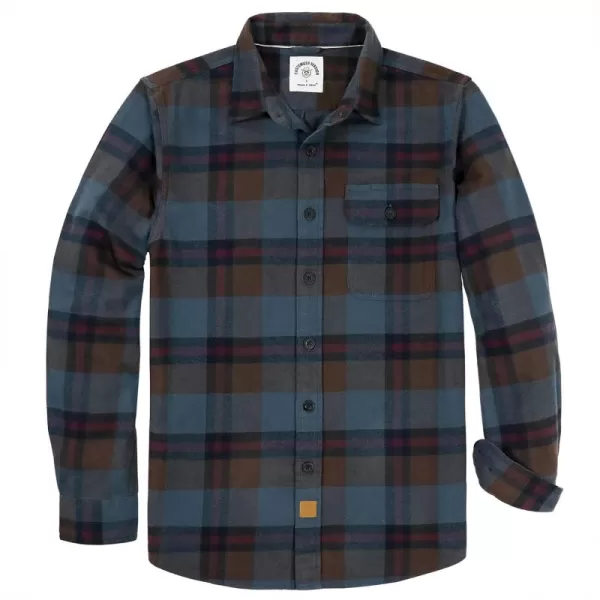 Dubinik®Mens Flannel Shirts Long Sleeve Flannel Shirt for Men Warm Casual Soft Cotton Button Down Plaid Mens Flannel Shirt