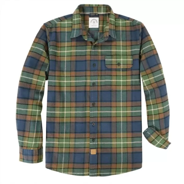 Dubinik®Mens Flannel Shirts Long Sleeve Flannel Shirt for Men Warm Casual Soft Cotton Button Down Plaid Mens Flannel Shirt