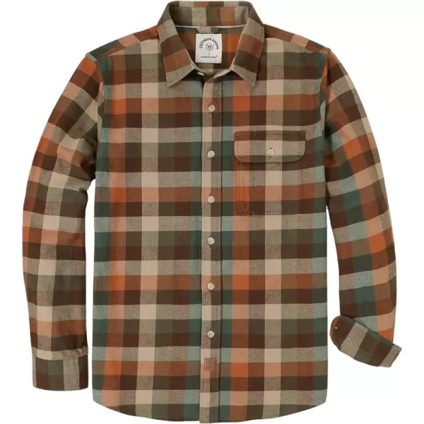 Dubinik®Mens Flannel Shirts Long Sleeve Flannel Shirt for Men Warm Casual Soft Cotton Button Down Plaid Mens Flannel Shirt