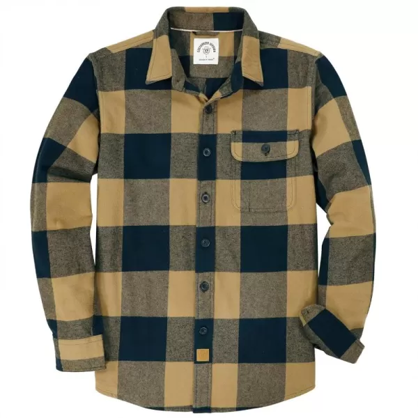 Dubinik®Mens Flannel Shirts Long Sleeve Flannel Shirt for Men Warm Casual Soft Cotton Button Down Plaid Mens Flannel Shirt