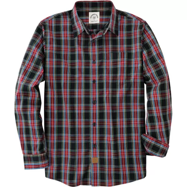 Dubinik®Mens Shirts Long Sleeve Shirts for Men Casual Button Down Vintage Plaid Pocket Soft Mens Button Up Shirts Long Sleeve
